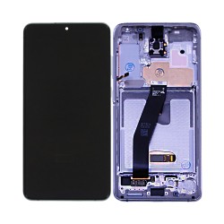 Touch+Display+Frame Samsung Galaxy S20/G980/S20 5G/G981 Service Pack Cloud White